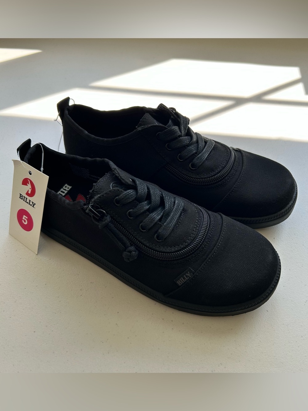 Billy Footwear Shoes Black Kids Size 5 Harbor Essential Low Top New